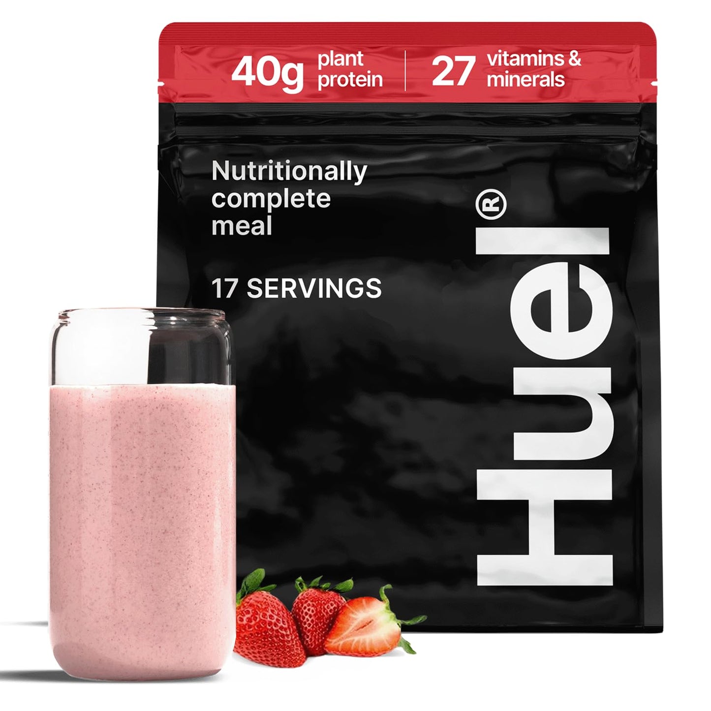 Huel Black Edition | Chocolate 40g Vegan Protein Powder | Nutritionally Complete Meal Replacement | 27 Vitamins and Minerals, Gluten Free | 17 Servings