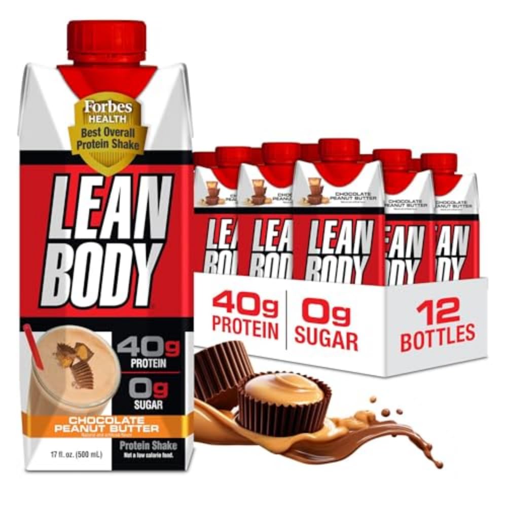 Labrada Lean Body Ready-to-Drink Banana Protein Shake,40g Protein,Whey Blend,0 Sugar,Gluten Free,22 Vitamins & Minerals,17 Ounce (Recyclable Carton & Lid - Pack of 12) LABRADA