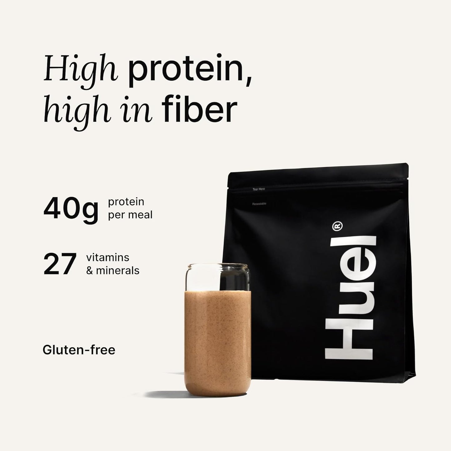 Huel Black Edition | Chocolate 40g Vegan Protein Powder | Nutritionally Complete Meal Replacement | 27 Vitamins and Minerals, Gluten Free | 17 Servings