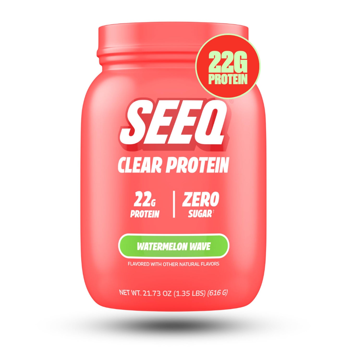 SEEQ Clear Protein Powder - Blue Razz Freeze - 22 Servings - 22g Clear Whey Protein Isolate - Zero Sugar - 0g Lactose - Allergen Friendly - GLP1 Support - Bone Health - Muscle Post Workout Recovery