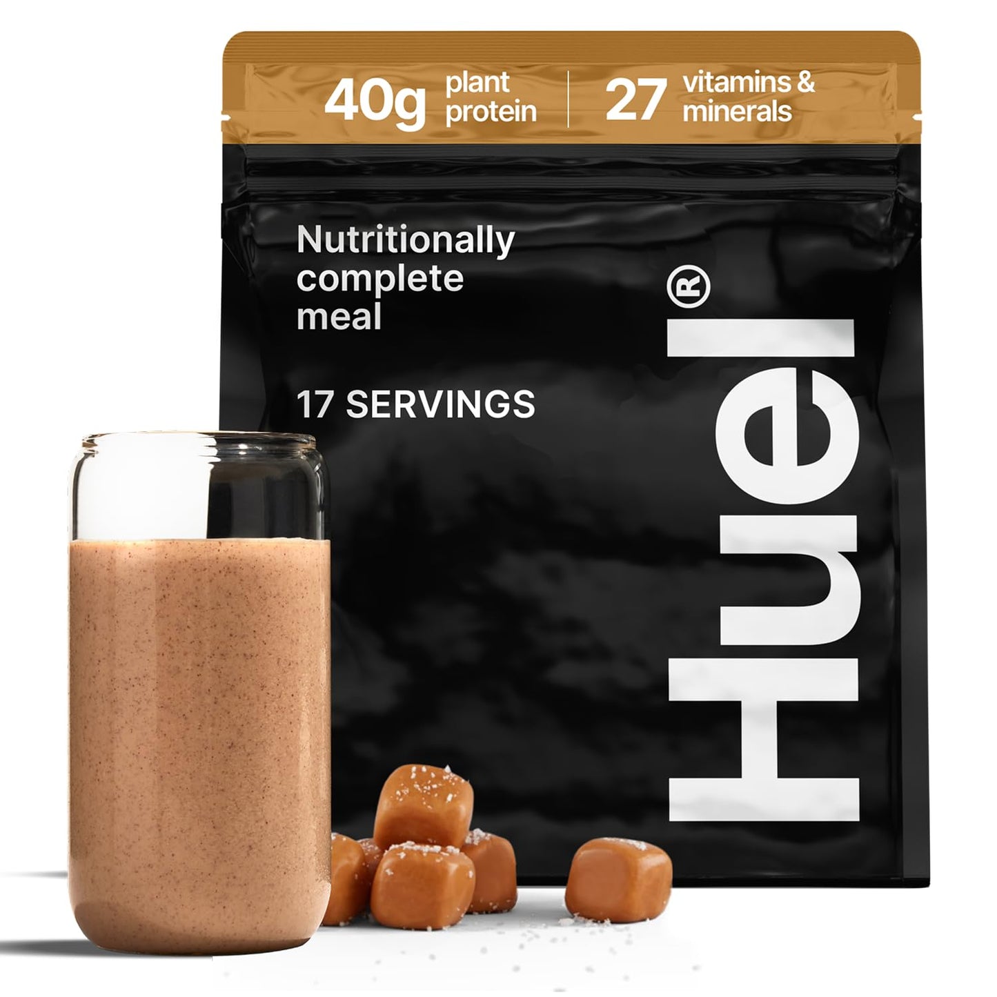 Huel Black Edition | Chocolate 40g Vegan Protein Powder | Nutritionally Complete Meal Replacement | 27 Vitamins and Minerals, Gluten Free | 17 Servings