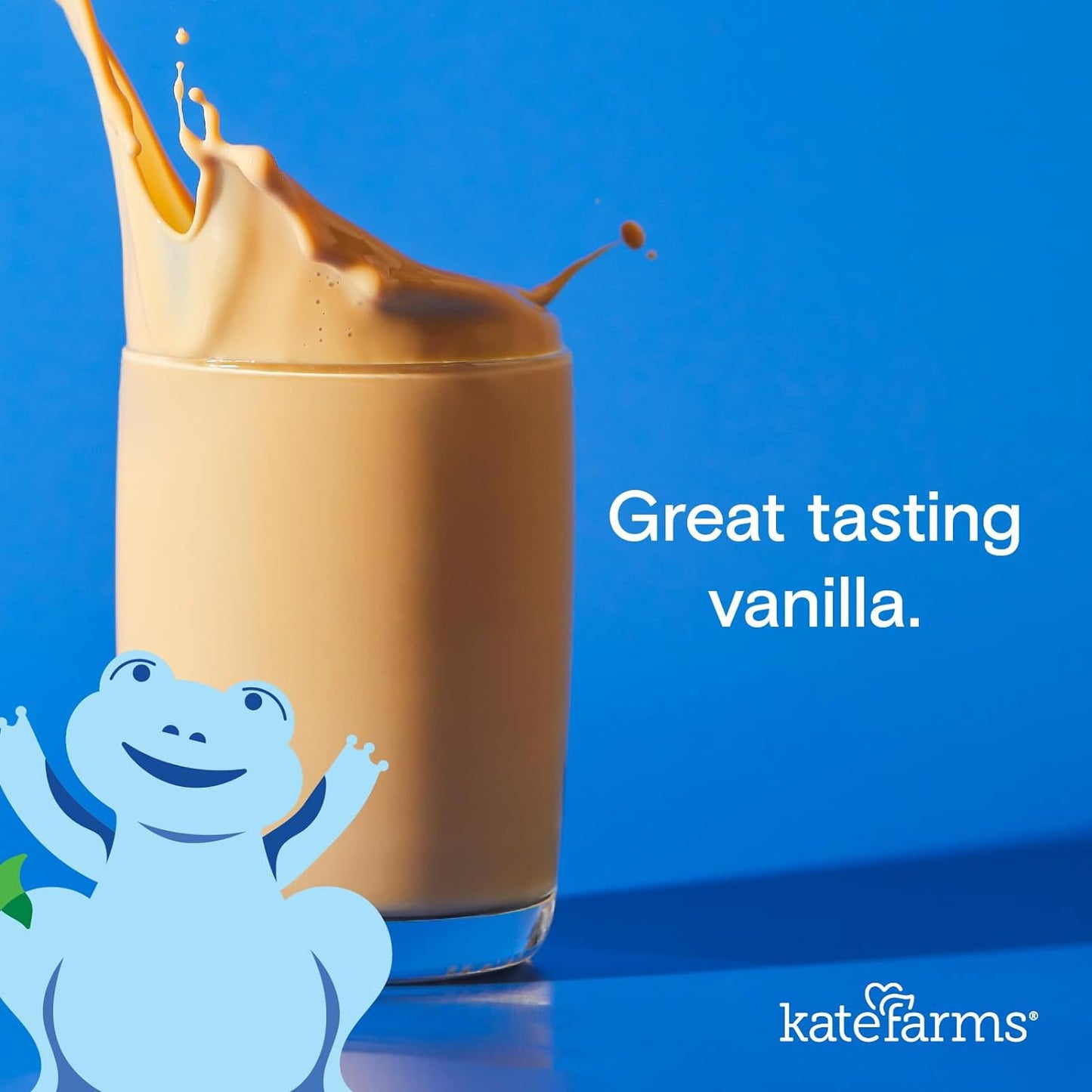 KATE FARMS Pediatric 1.2 High Calorie Shake, Vanilla, 6 Pack | Organic pediatric nutrition shake with 12g protein plus 27 vitamins and minerals.