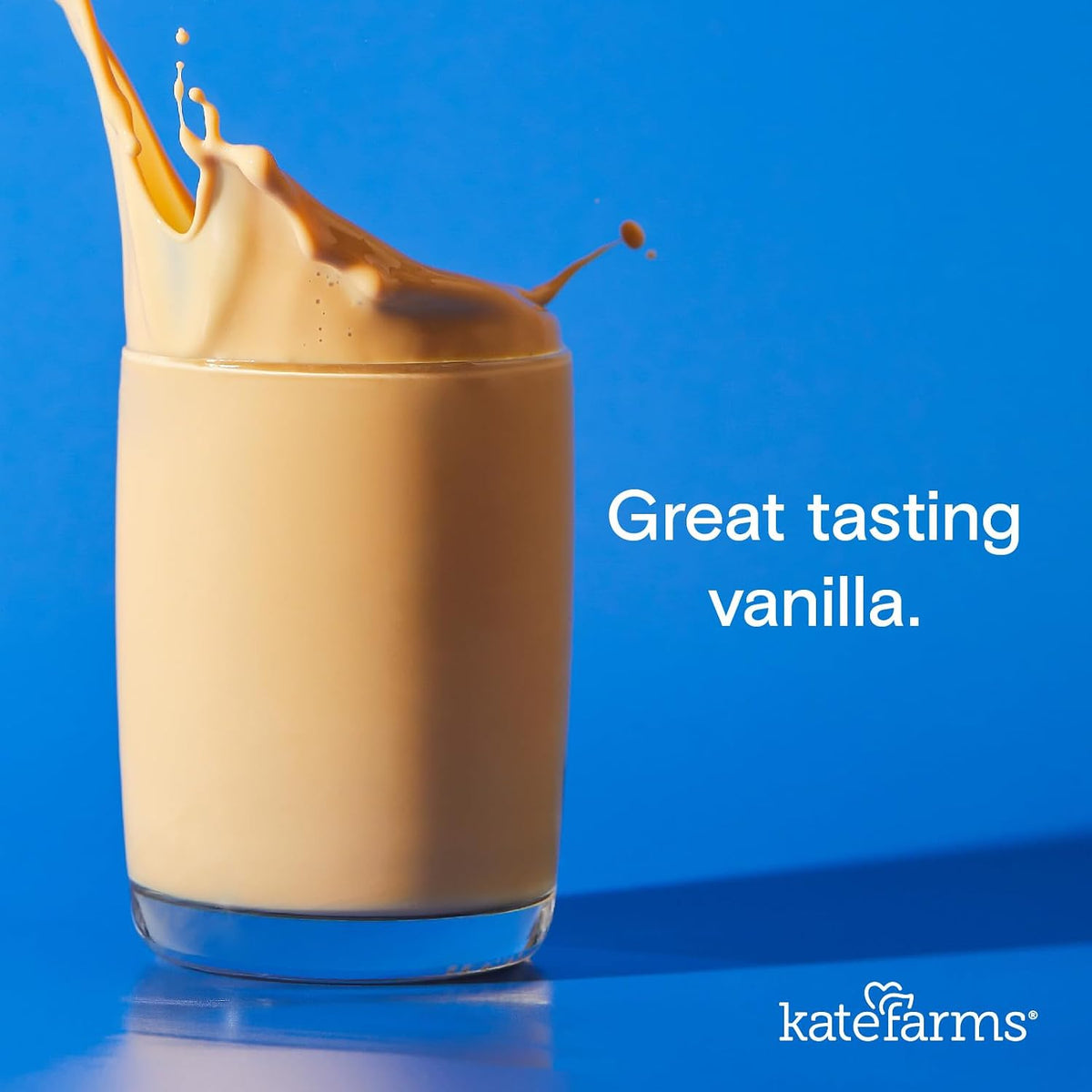 KATE FARMS Organic Nutrition Shake, Vanilla, 16g Protein, 12 Pack
