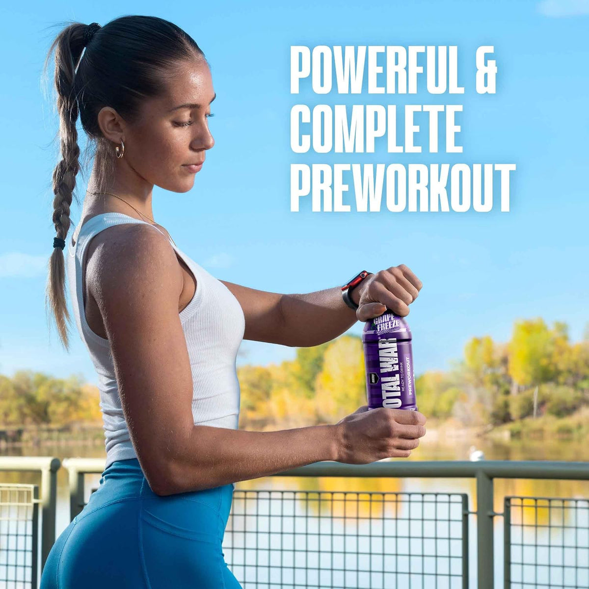 REDCON1 Total War Ready to Drink Pre Workout | Baja Bomb | 365mg Caffeine + Citrulline Malate + Beta Alanine | Zero Sugar (12 Pack)
