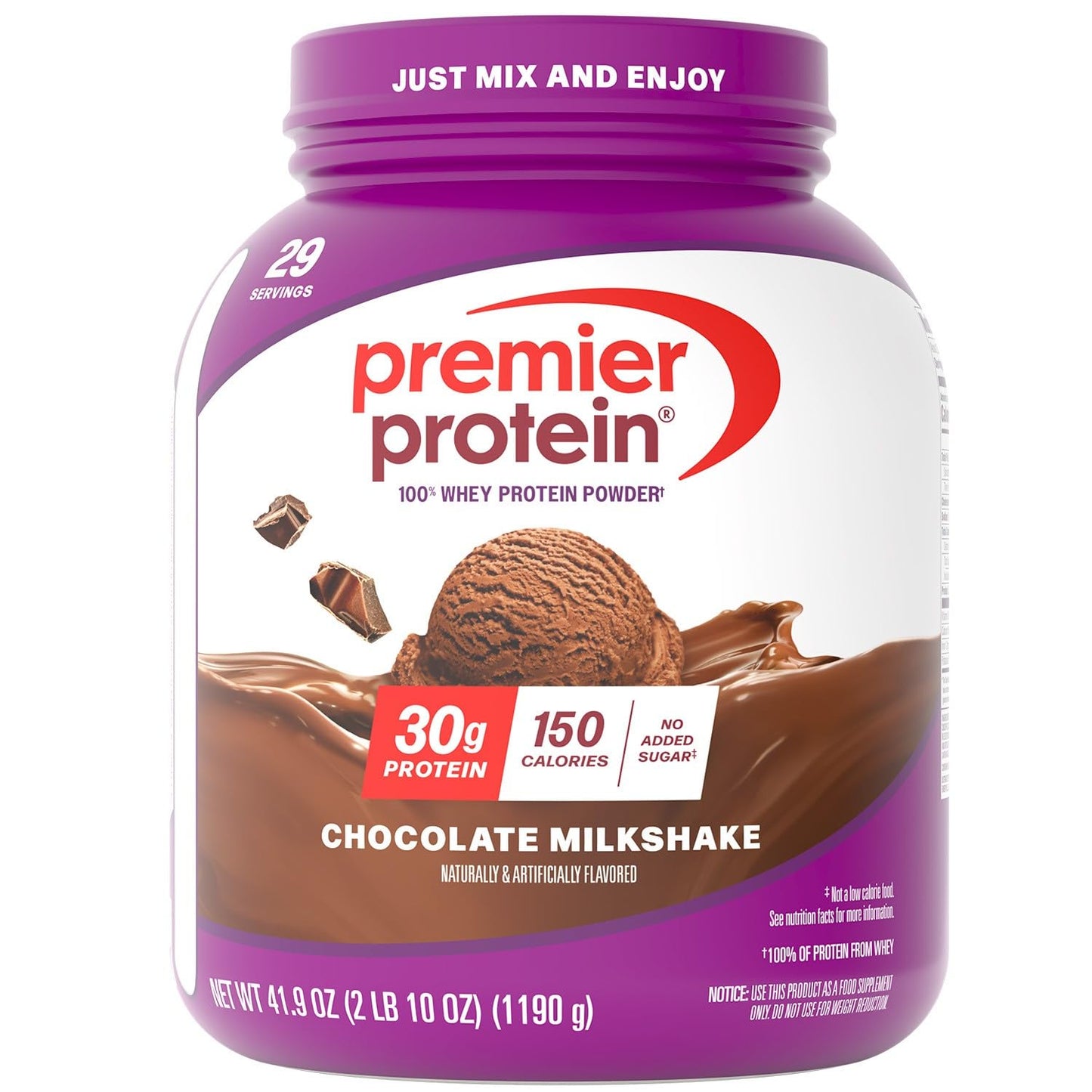 Premier Protein 30g High Protein Powder, 100% Whey, Vanilla, 29 Servings