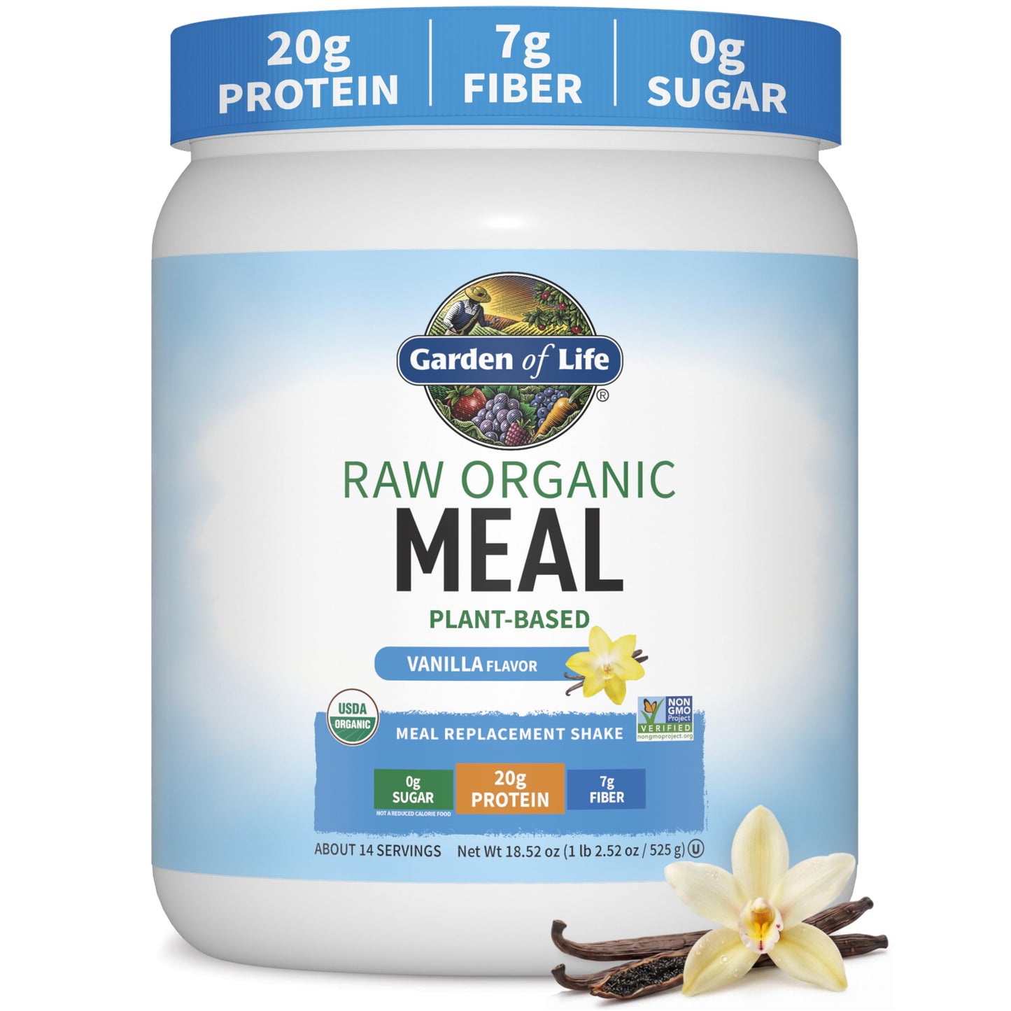 Garden of Life Raw Organic Meal Protein Powder, Chocolate, 28 Servings | Raw Organic, with Plant Based Pea Protein, Sprouts, Greens, Probiotics, Dairy Free 28 Servings