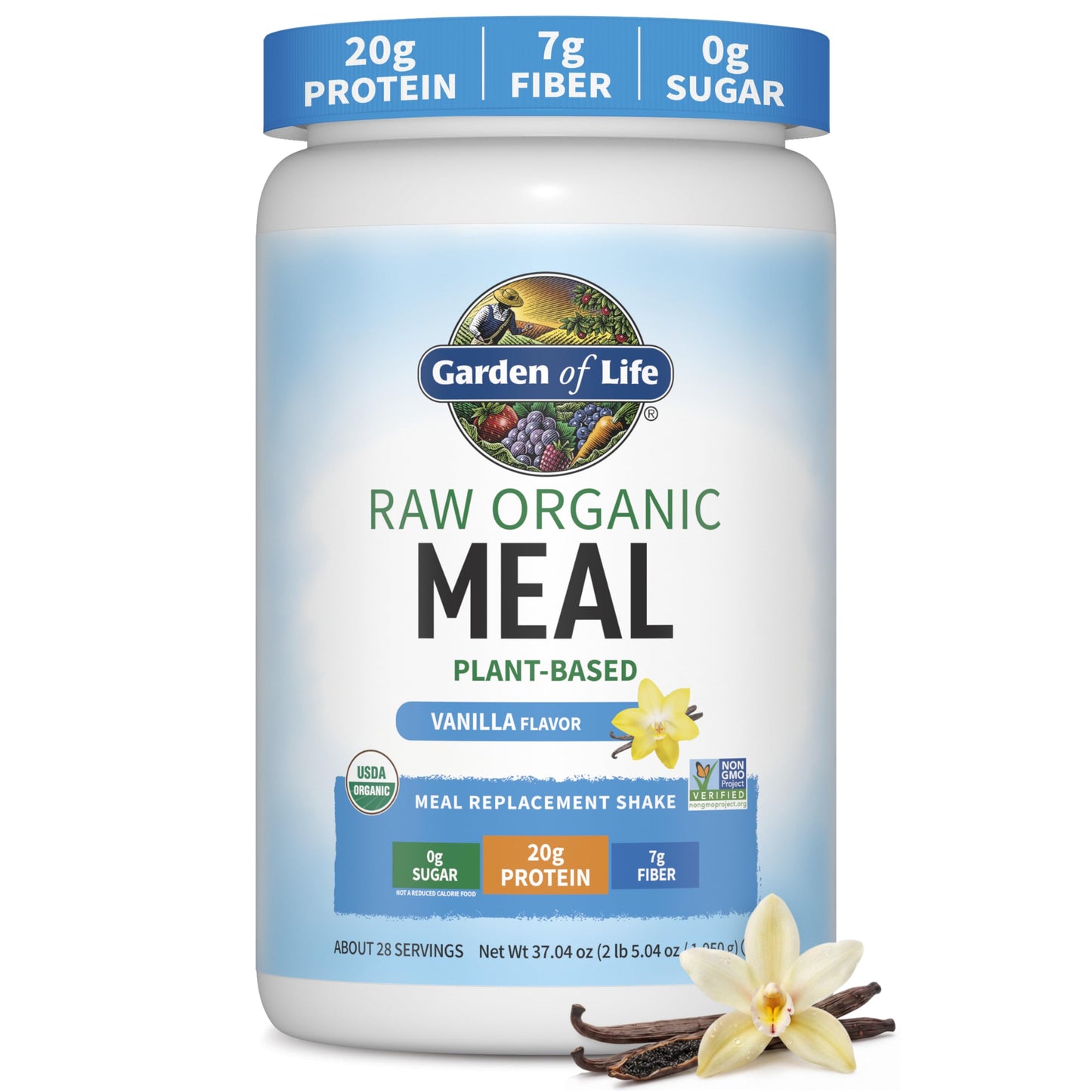 Garden of Life Raw Organic Meal Protein Powder, Chocolate, 28 Servings | Raw Organic, with Plant Based Pea Protein, Sprouts, Greens, Probiotics, Dairy Free 28 Servings