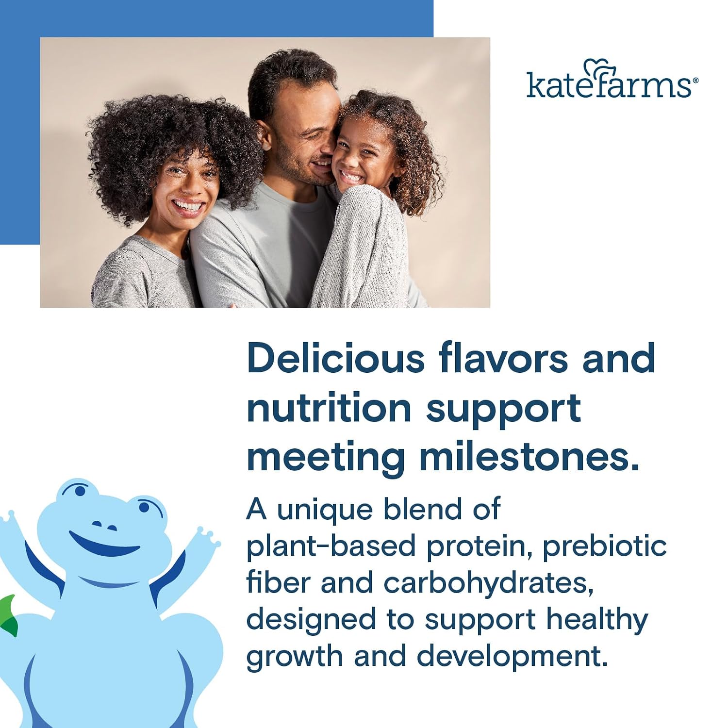 KATE FARMS Pediatric 1.2 High Calorie Shake, Vanilla, 6 Pack | Organic pediatric nutrition shake with 12g protein plus 27 vitamins and minerals.