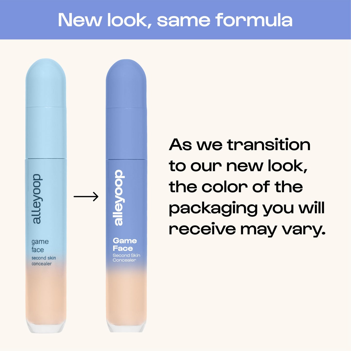 Alleyoop Game Face Makeup Concealer - Lightweight, Buildable Under Eye Concealer for Dark Circles, Hydrating Cream Formula for Women with Aloe Stem Cell - Smooth, Crease-Proof Makeup, Energetic