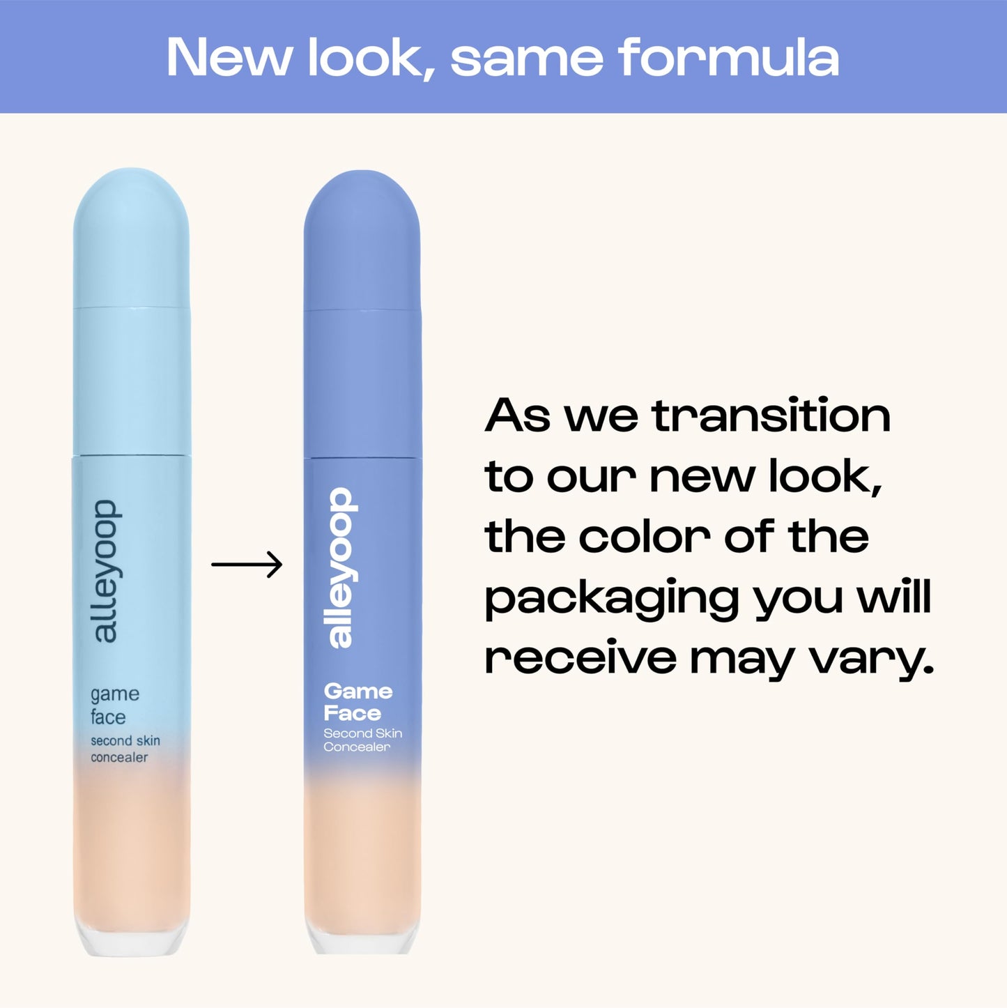 Alleyoop Game Face Makeup Concealer - Lightweight, Buildable Under Eye Concealer for Dark Circles, Hydrating Cream Formula for Women with Aloe Stem Cell - Smooth, Crease-Proof Makeup (Trailblazer)