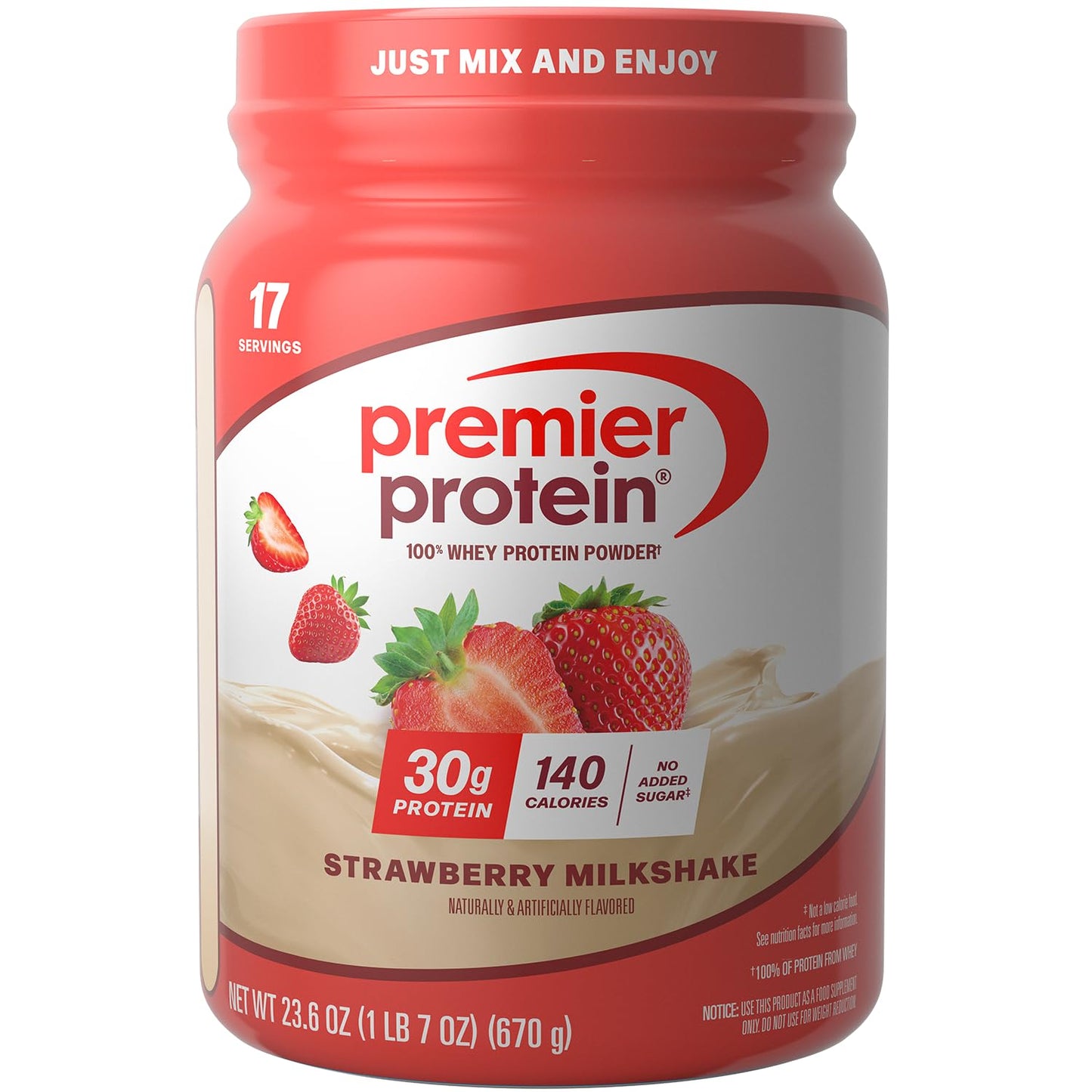 Premier Protein 30g High Protein Powder, 100% Whey, Vanilla, 29 Servings