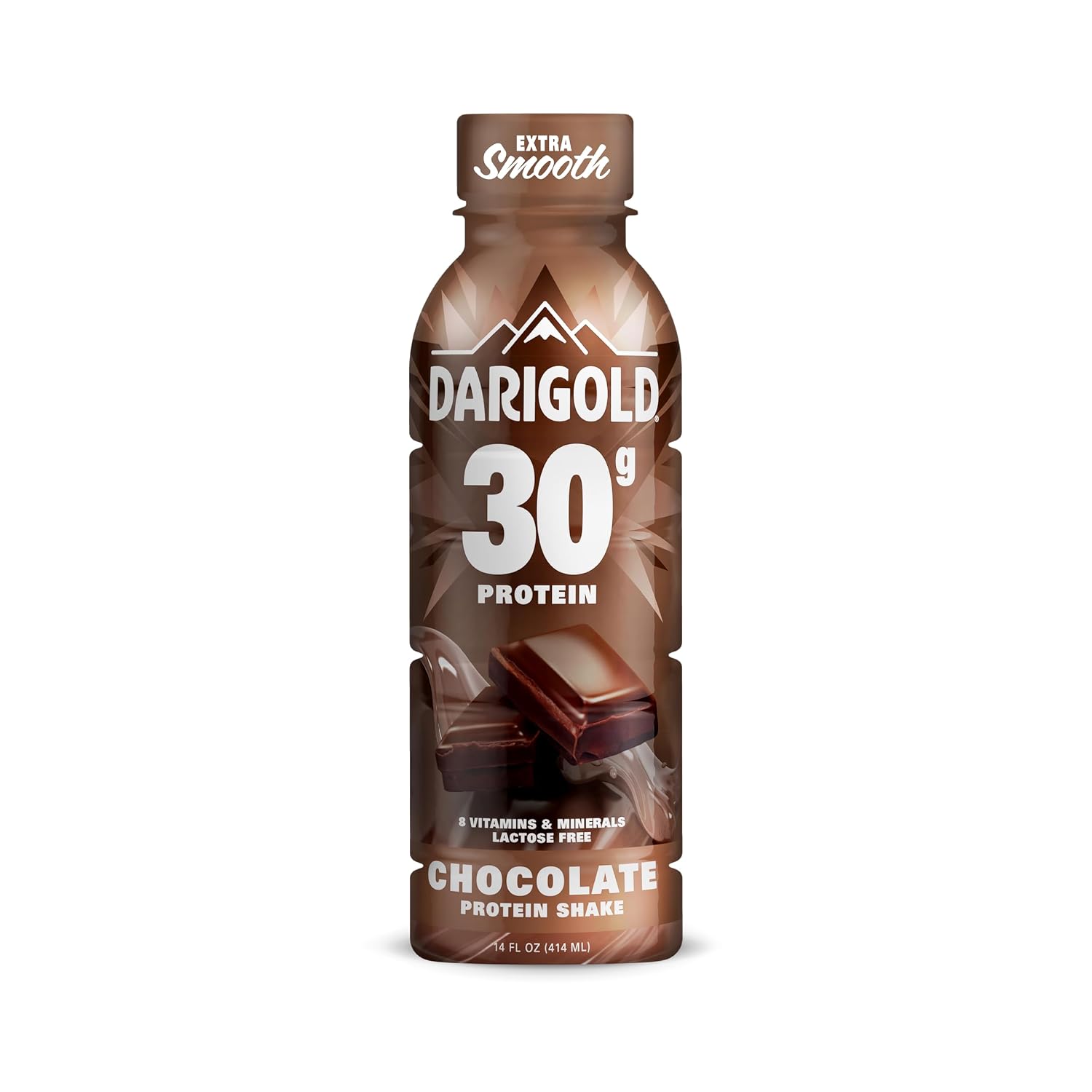 Darigold Ready to Drink Chocolate Protein Shake, 30g Protein, No Added Sugar, Lactose Free, Only 170 Calories, Electrolytes, Gluten Free - 14oz bottles 12 pack
