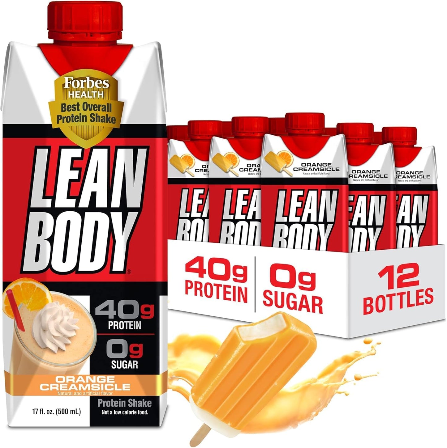 Labrada Lean Body Ready-to-Drink Banana Protein Shake,40g Protein,Whey Blend,0 Sugar,Gluten Free,22 Vitamins & Minerals,17 Ounce (Recyclable Carton & Lid - Pack of 12) LABRADA