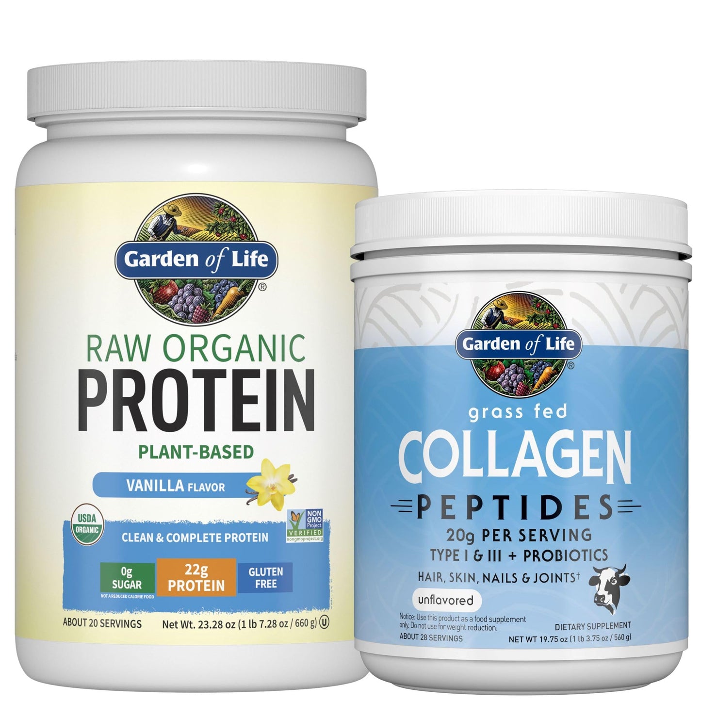 Garden of Life Organic Vegan Protein Powder, Plant Based & BCAAs, Organic Protein Powder with Probiotics & Enzymes, Non-GMO, Gluten-Free Lactose Free 1.2 LB