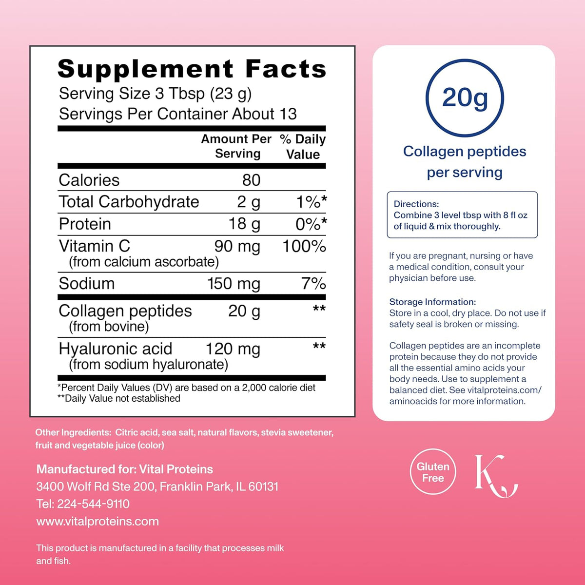 Vital Proteins Collagen Peptides Advanced, Strawberry Lemon, 10.5oz