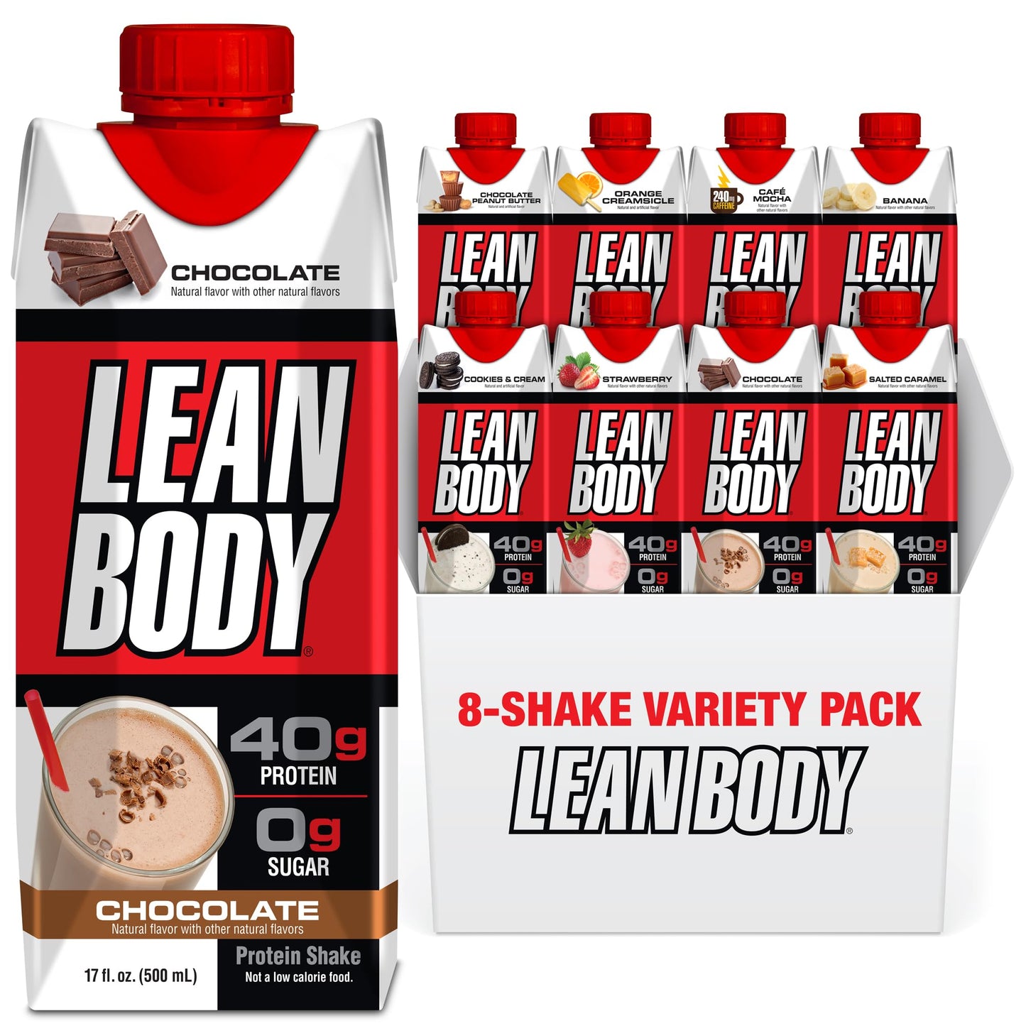 Labrada Lean Body Ready-to-Drink Banana Protein Shake,40g Protein,Whey Blend,0 Sugar,Gluten Free,22 Vitamins & Minerals,17 Ounce (Recyclable Carton & Lid - Pack of 12) LABRADA