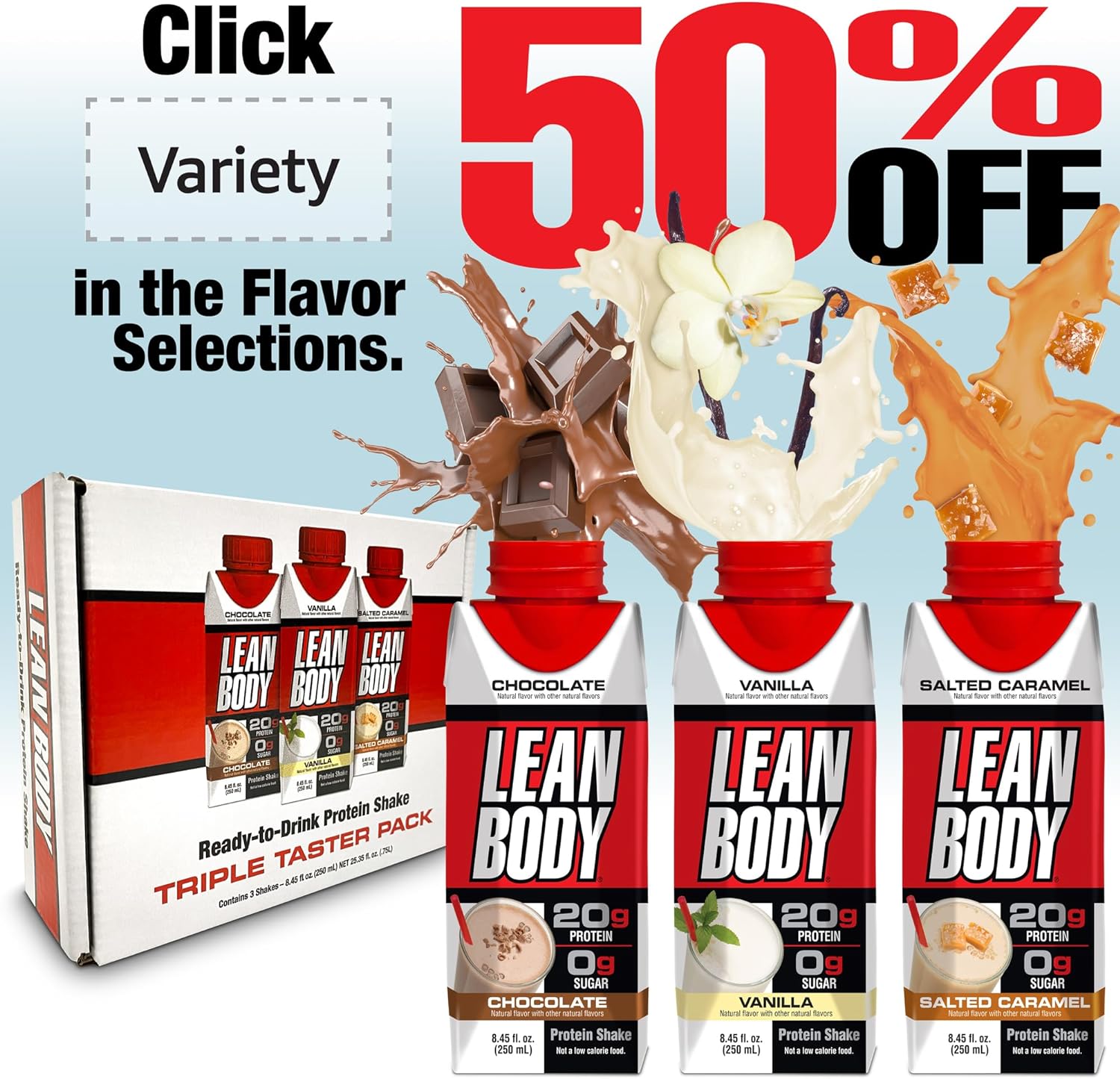 Labrada Lean Body Ready-to-Drink Banana Protein Shake,40g Protein,Whey Blend,0 Sugar,Gluten Free,22 Vitamins & Minerals,17 Ounce (Recyclable Carton & Lid - Pack of 12) LABRADA