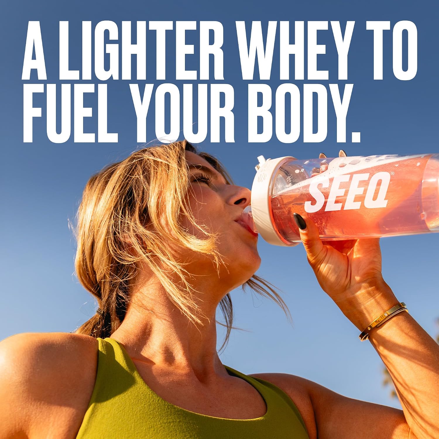 SEEQ Clear Protein Powder - Blue Razz Freeze - 22 Servings - 22g Clear Whey Protein Isolate - Zero Sugar - 0g Lactose - Allergen Friendly - GLP1 Support - Bone Health - Muscle Post Workout Recovery