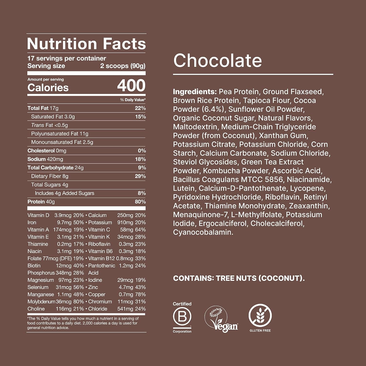 Huel Black Edition | Chocolate 40g Vegan Protein Powder | Nutritionally Complete Meal Replacement | 27 Vitamins and Minerals, Gluten Free | 17 Servings