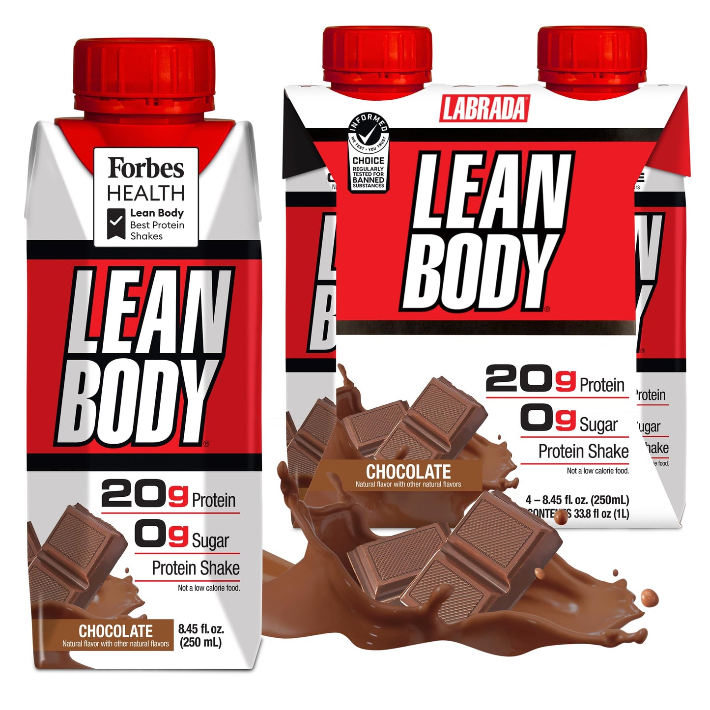 Labrada Lean Body Ready-to-Drink Banana Protein Shake,40g Protein,Whey Blend,0 Sugar,Gluten Free,22 Vitamins & Minerals,17 Ounce (Recyclable Carton & Lid - Pack of 12) LABRADA