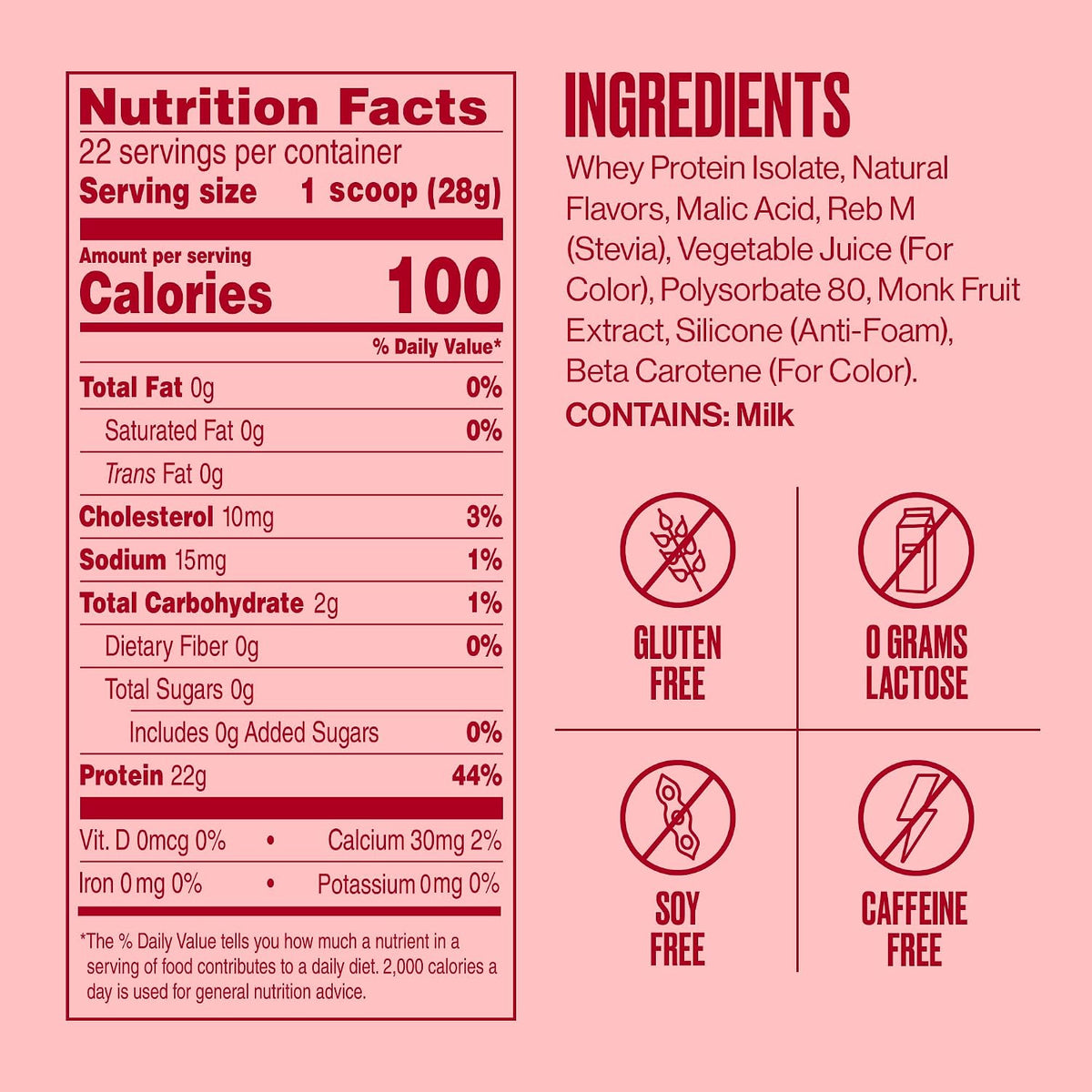 SEEQ Clear Protein Powder - Watermelon Wave - 22 Servings - 22g Clear Whey Protein Isolate - Zero Sugar - 0g Lactose - Allergen Friendly - GLP1 Support - Bone Health - Muscle Post Workout Recovery