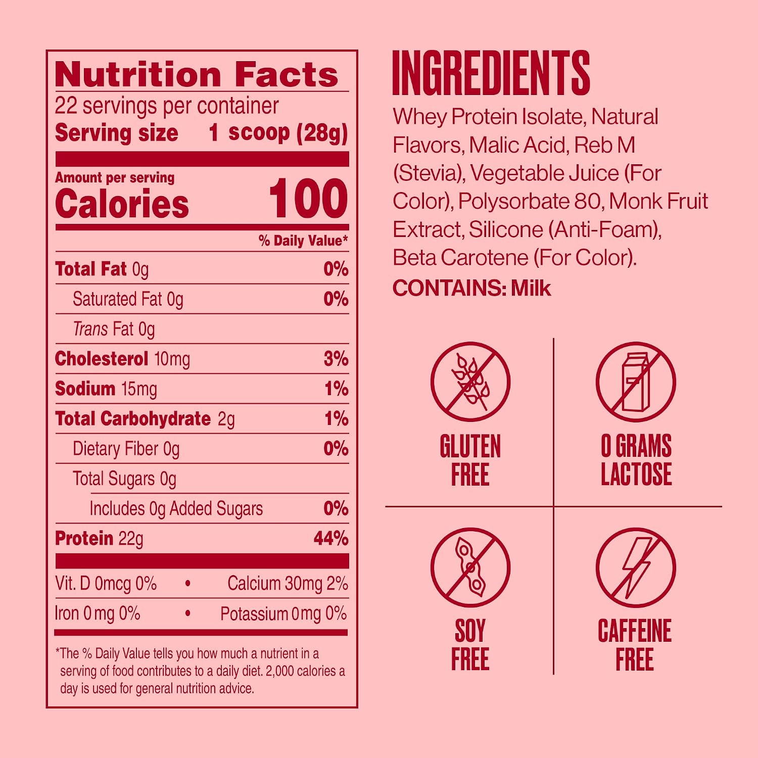 SEEQ Clear Protein Powder - Watermelon Wave - 22 Servings - 22g Clear Whey Protein Isolate - Zero Sugar - 0g Lactose - Allergen Friendly - GLP1 Support - Bone Health - Muscle Post Workout Recovery