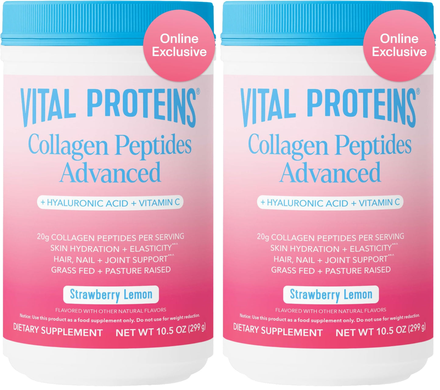 Vital Proteins Collagen Peptides Advanced, Strawberry Lemon, 10.5oz