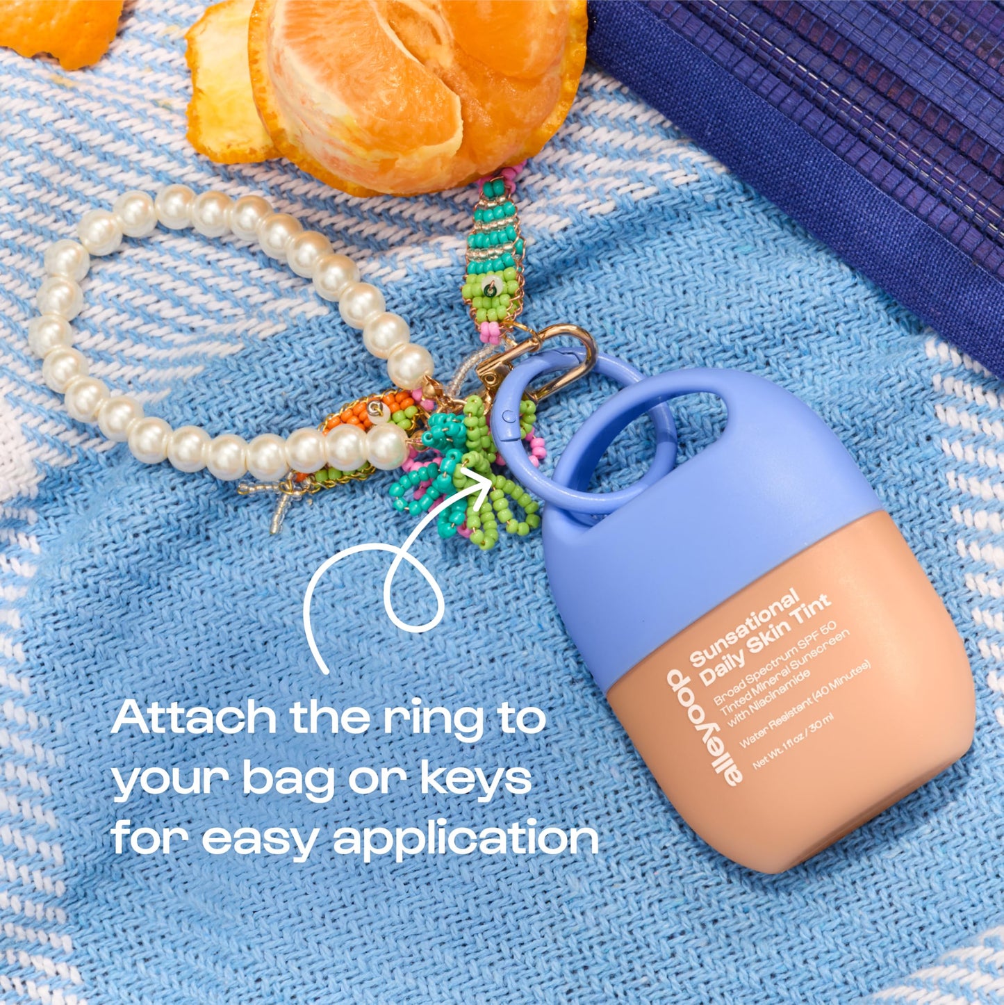 Alleyoop Sunsational Tinted Moisturizer SPF 50 for Face Broad Spectrum – 100% Mineral Face Sunscreen with Jojoba, Hydrating & Soothing Tinted Sunscreen, Vegan & Cruelty-Free (Glimmer)
